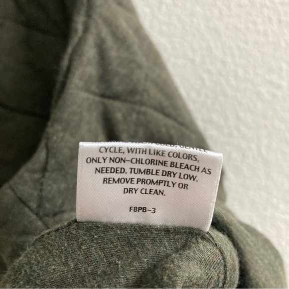 Eileen Fisher Quilted Cotton Fine Jersey Melange Green Vest Fall Winter Minimal - Picture 10 of 10